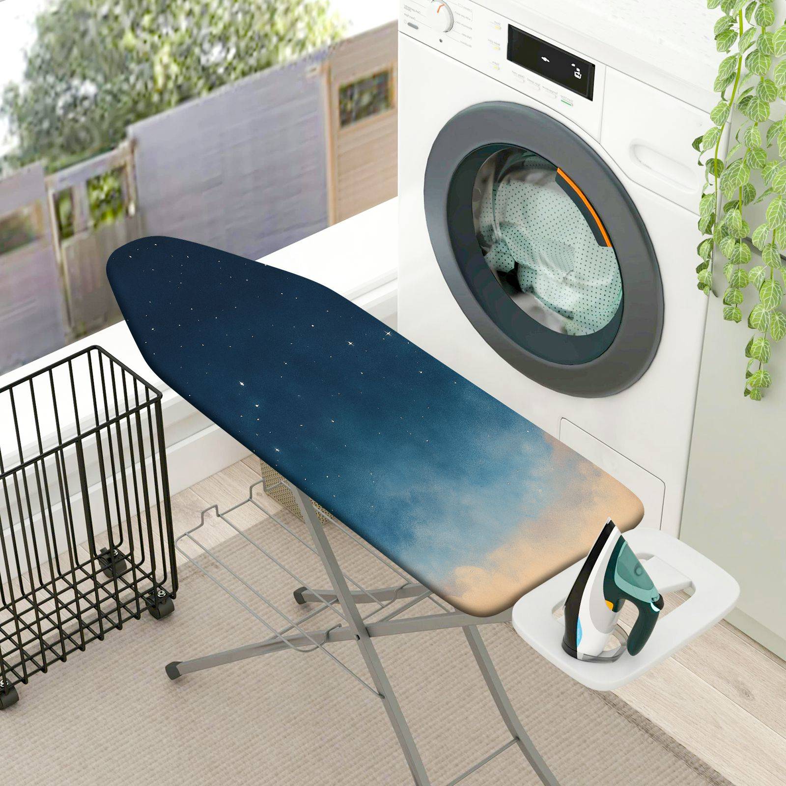 1-Piece Starry Sky Night Galaxy  Ironing Board Cover, Universal Size, Without Board