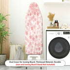 1-Piece Floral Pattern Pink Star  Ironing Board Cover, Universal Size, Without Board