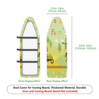 1-Piece Farm Tractor Animal  Ironing Board Cover, Universal Size, Without Board