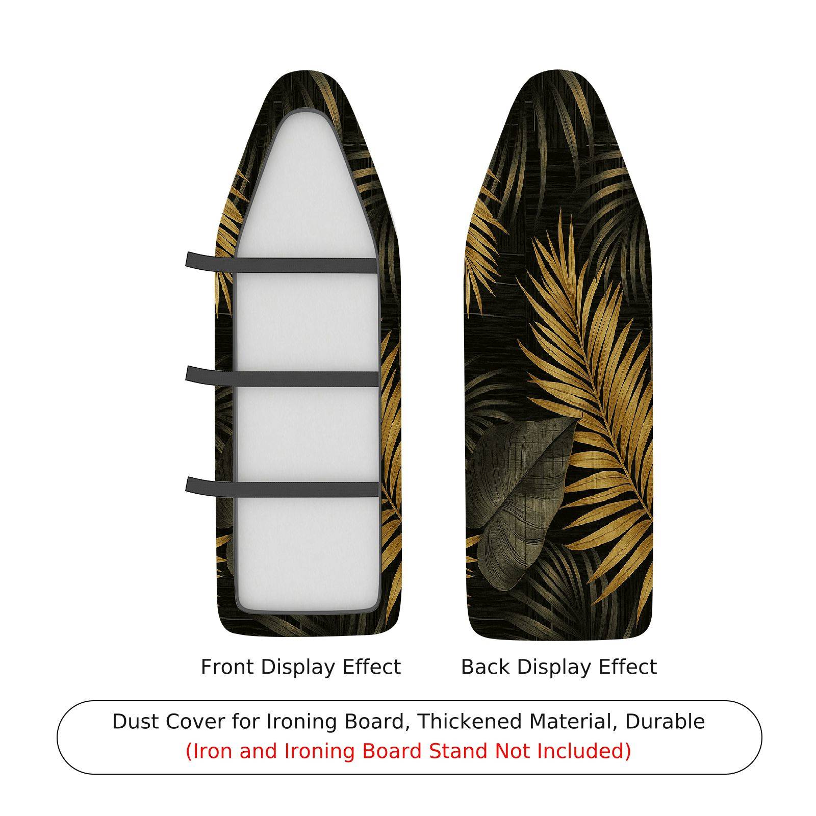 1-Piece Tropical Leaf Exotic Jungle  Ironing Board Cover, Universal Size, Without Board