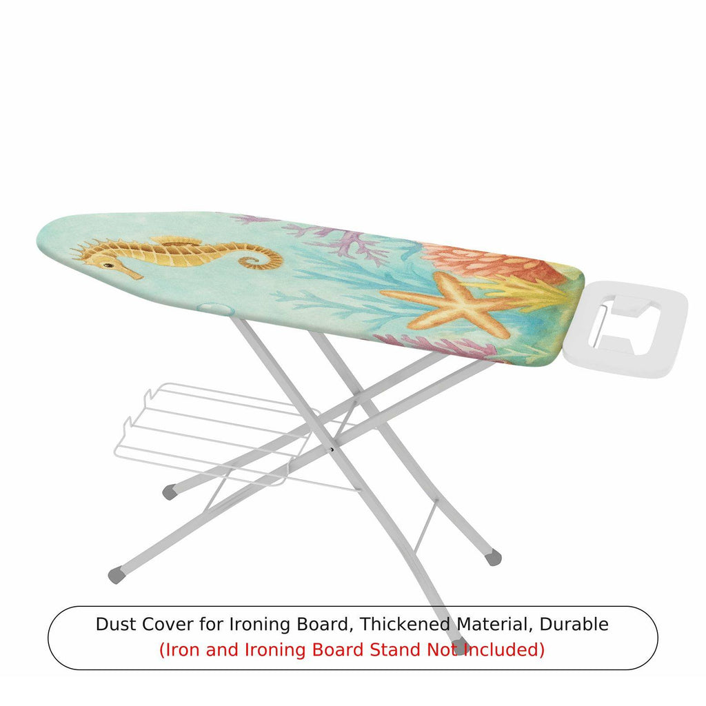 1-Piece Underwater Seahorse Starfish  Ironing Board Cover, Universal Size, Without Board