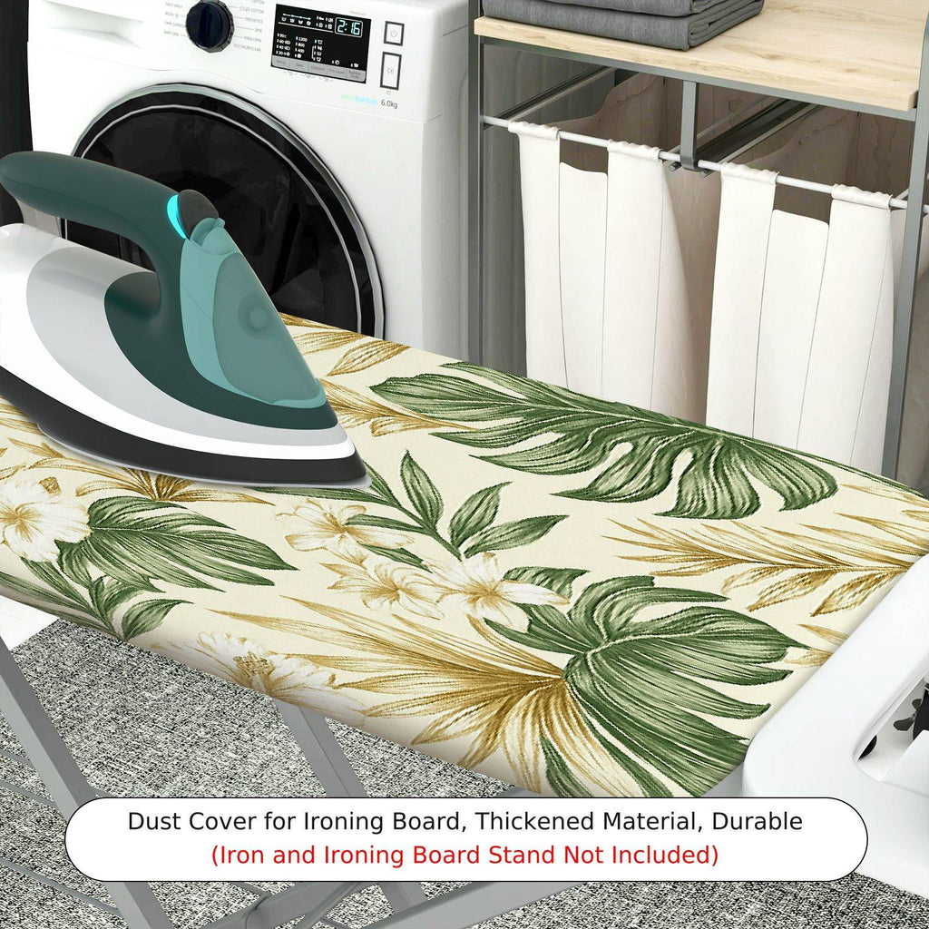 1-Piece Tropical Floral Leaf  Ironing Board Cover, Universal Size, Without Board