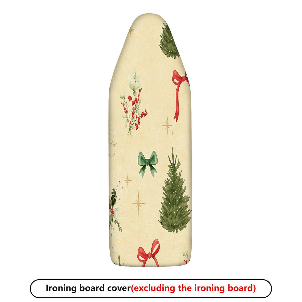 1-Piece Christmas Tree Holly Ribbon  Ironing Board Cover, Universal Size, Without Board