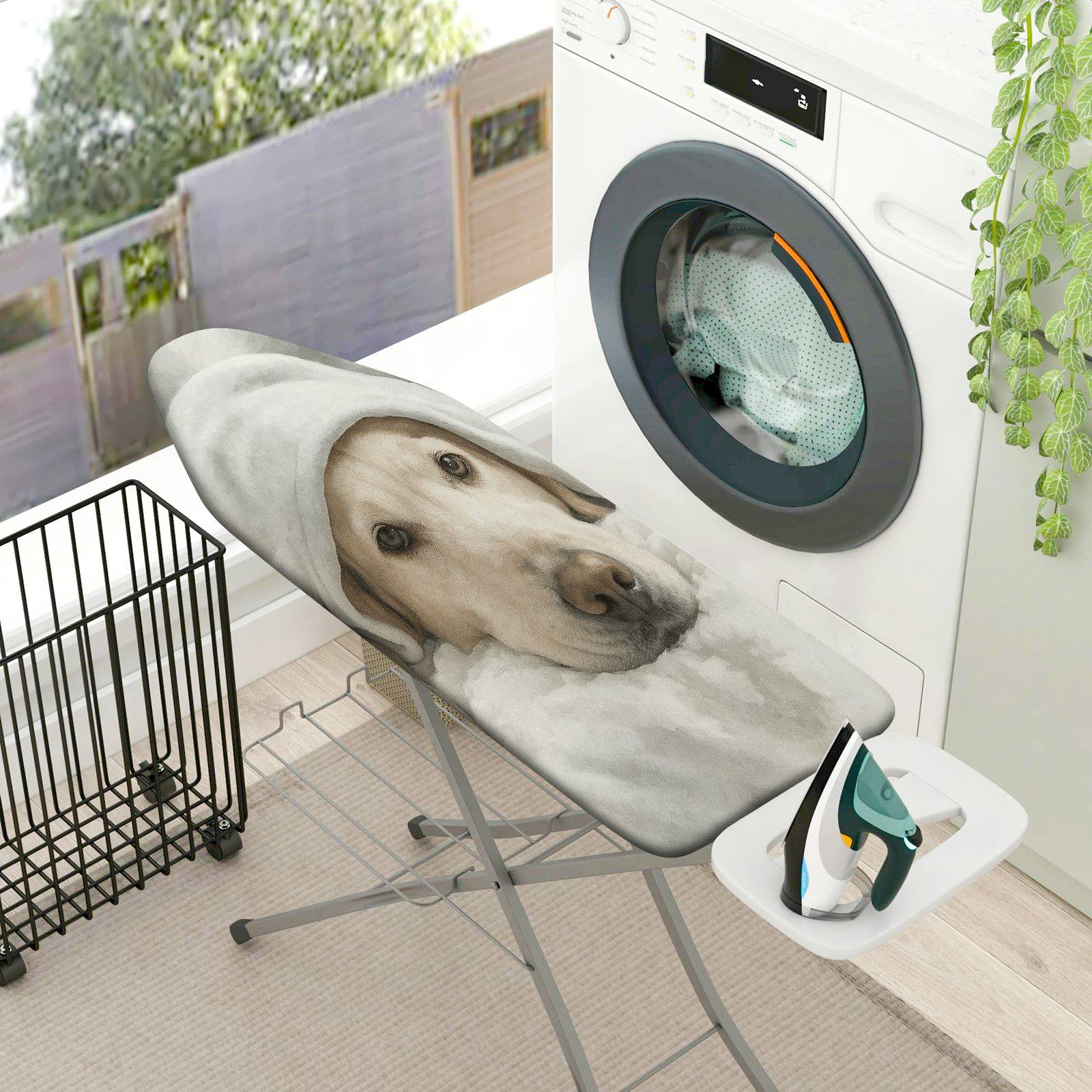 1-Piece Dog Animal Art  Ironing Board Cover, Universal Size, Without Board