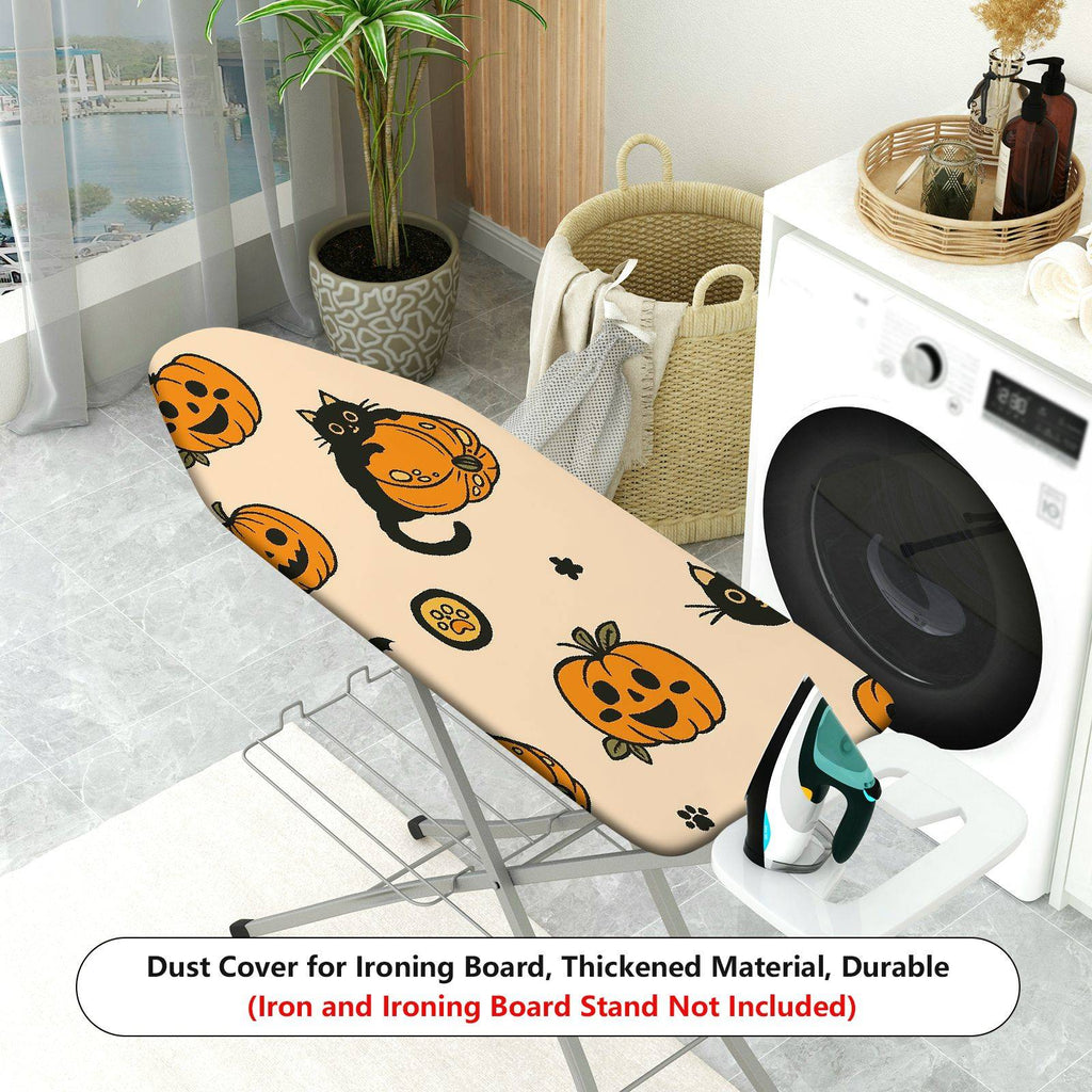 1-Piece Halloween Black Cat Pumpkin  Ironing Board Cover, Universal Size, Without Board