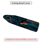 1-Piece Tropical Jungle Parrot Leaves  Ironing Board Cover, Universal Size, Without Board