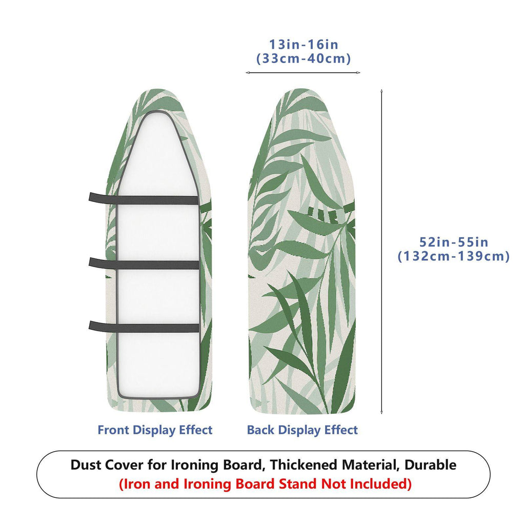 1-Piece Green Leaf Tropical Forest Nature  Ironing Board Cover, Universal Size, Without Board