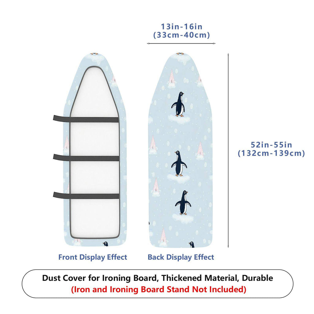 1-Piece Penguin Snowflake Christmas  Ironing Board Cover, Universal Size, Without Board