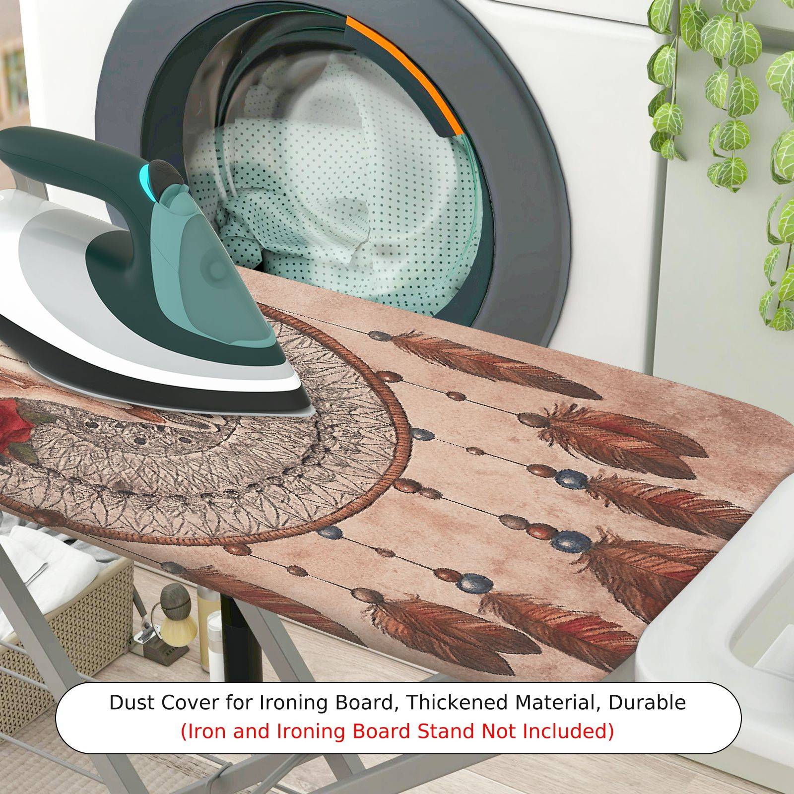 1-Piece Skull Flower Dreamcatcher  Ironing Board Cover, Universal Size, Without Board