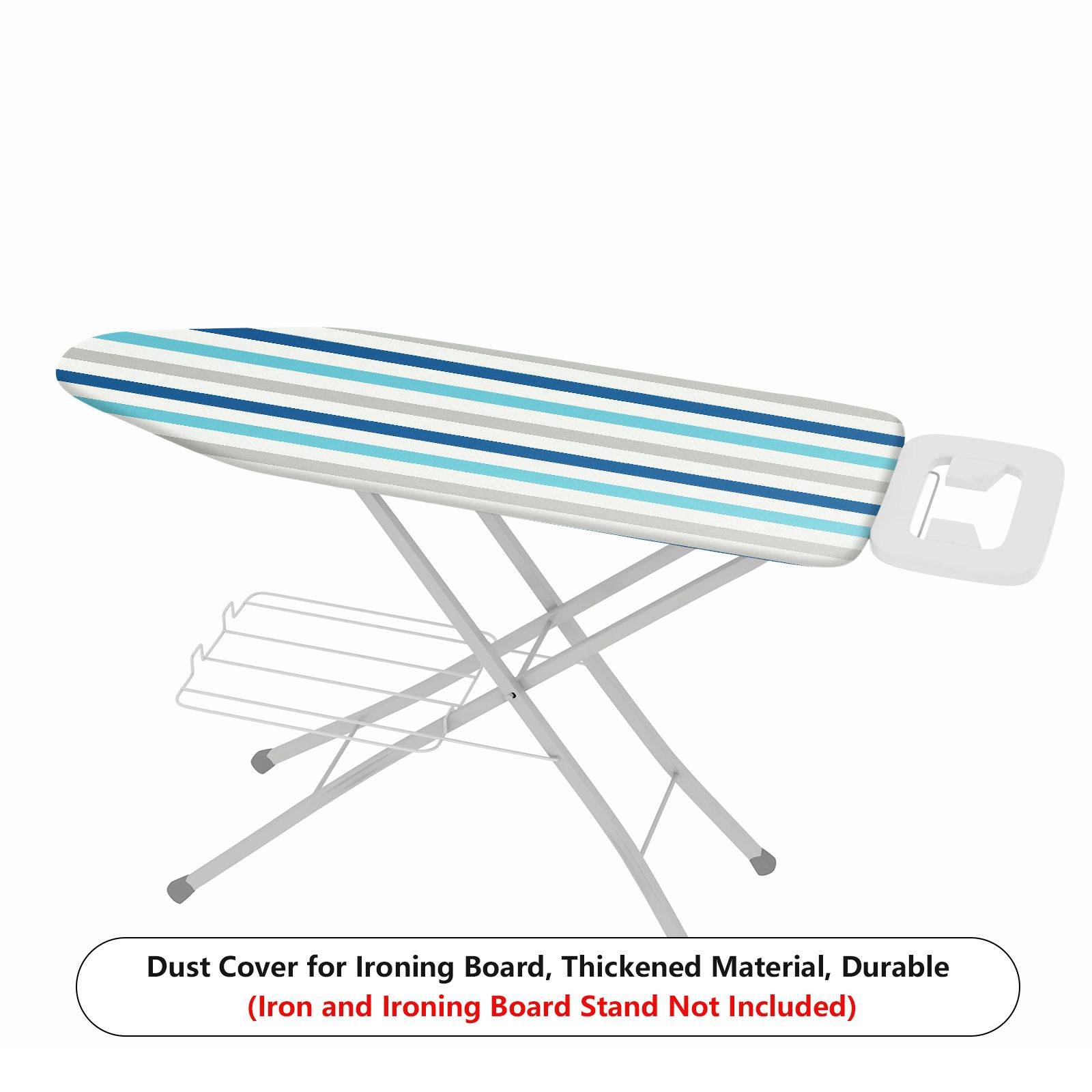 1-Piece Striped Pattern Blue Gray Modern  Ironing Board Cover, Universal Size, Without Board