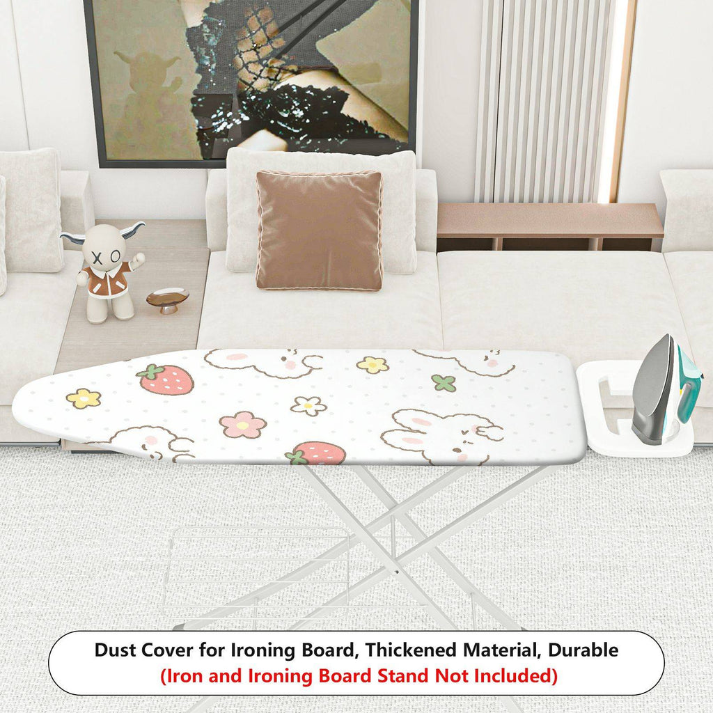 1-Piece Strawberry Rabbit Floral  Ironing Board Cover, Universal Size, Without Board
