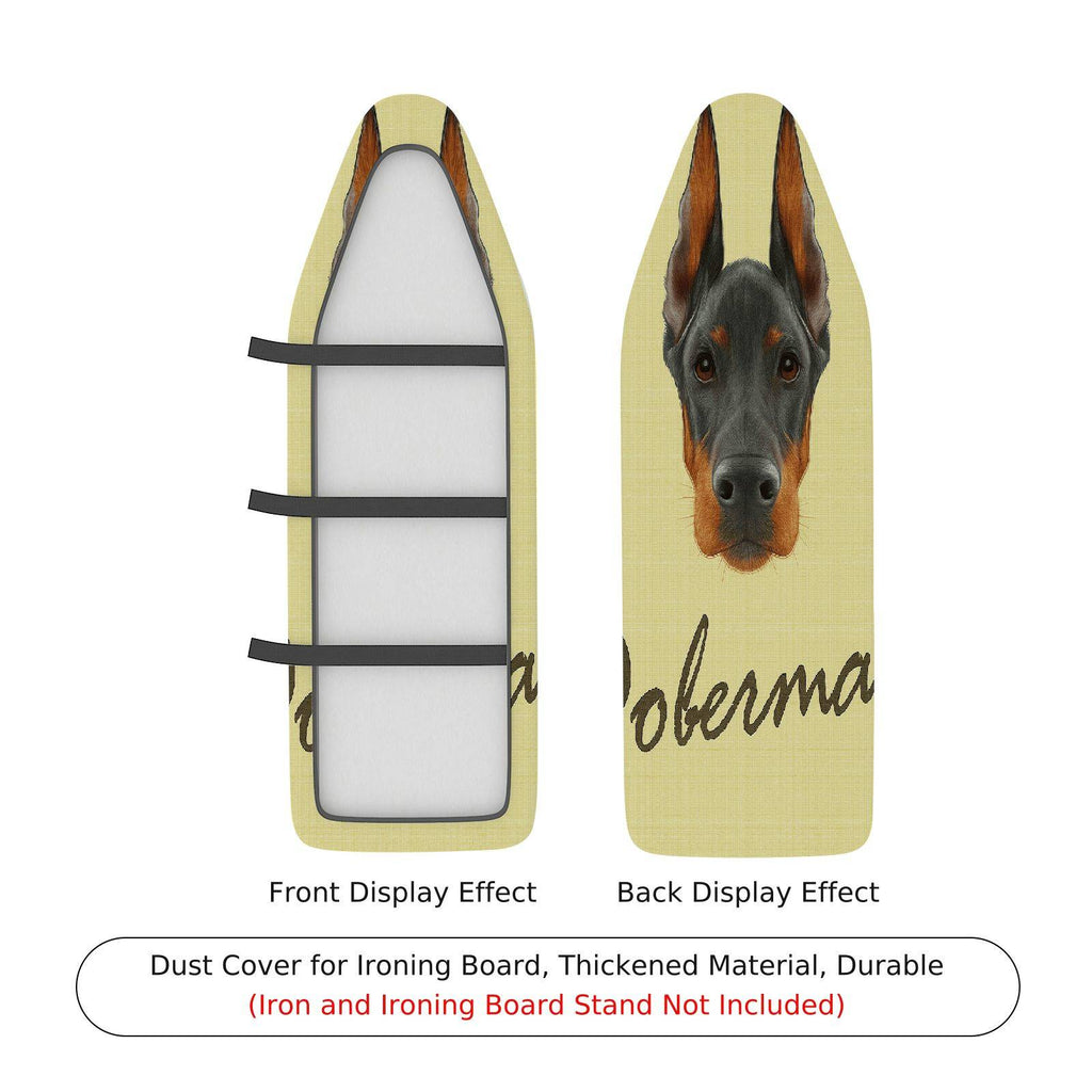 1-Piece Doberman Pet Animal Art  Ironing Board Cover, Universal Size, Without Board