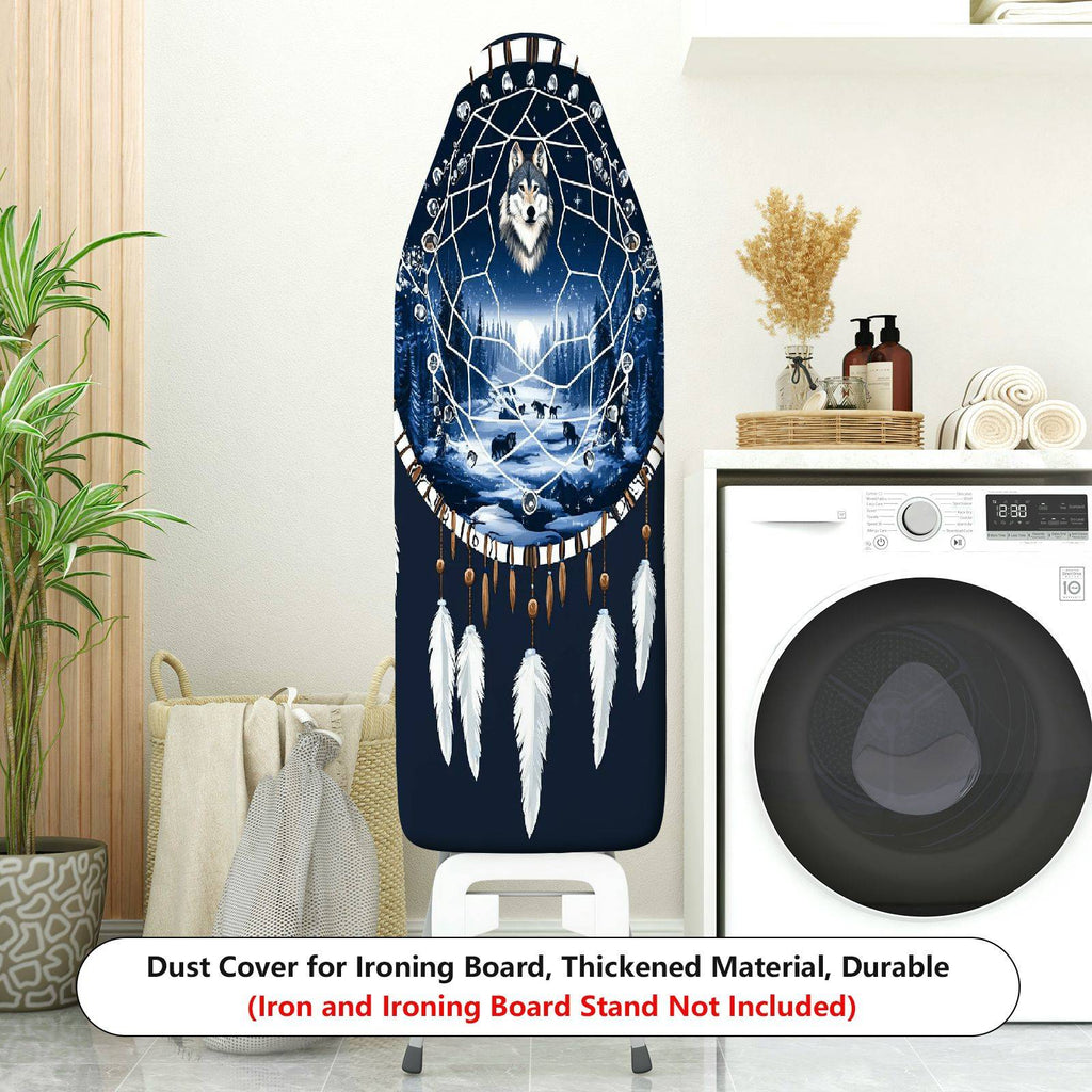 1-Piece Wolf Dream Catcher Feathers  Ironing Board Cover, Universal Size, Without Board