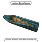 1-Piece Sleeping Cat Cozy Blue  Ironing Board Cover, Universal Size, Without Board