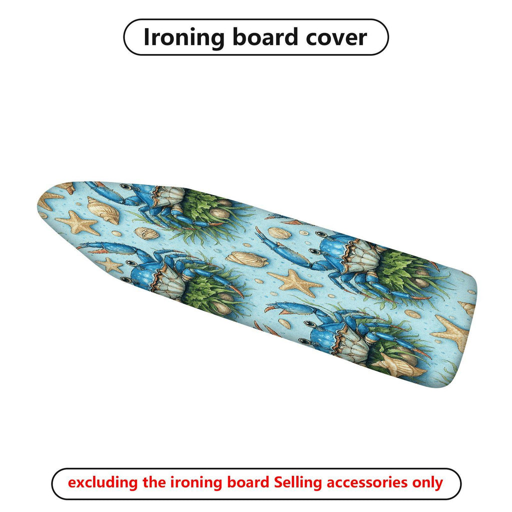1-Piece Blue Crab Starfish Seashell  Ironing Board Cover, Universal Size, Without Board