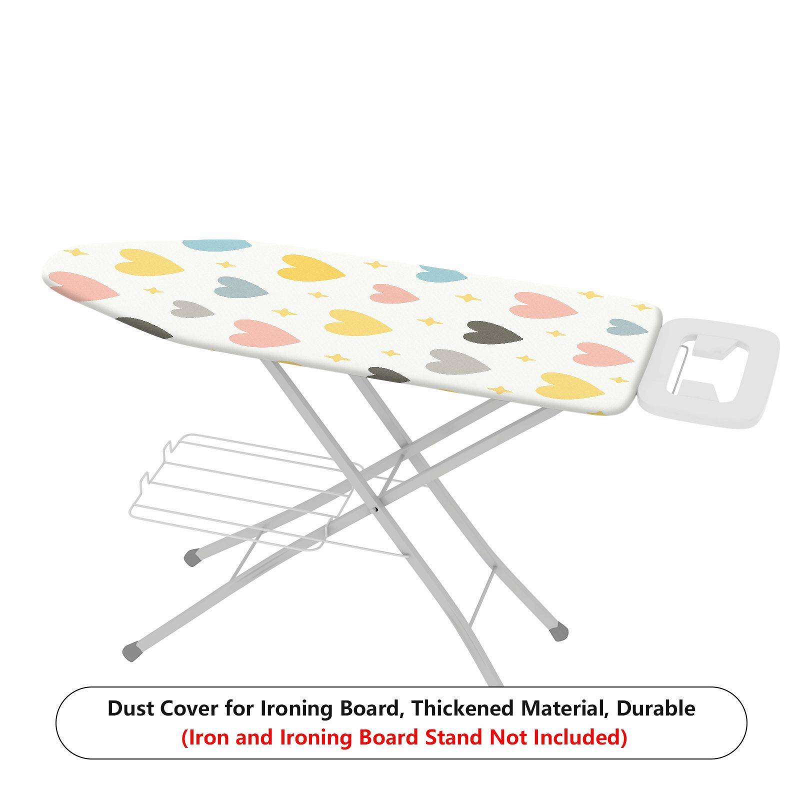 1-Piece Heart Star Pattern Pastel Design  Ironing Board Cover, Universal Size, Without Board