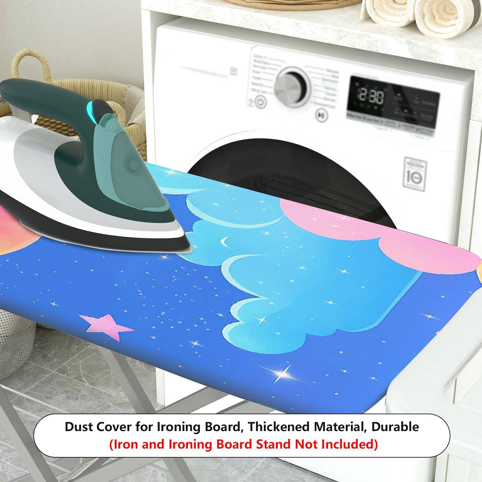 1-Piece Moon Star Cloud  Ironing Board Cover, Universal Size, Without Board
