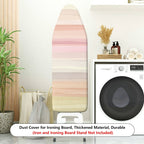 1-Piece Pastel Striped Gradient  Ironing Board Cover, Universal Size, Without Board