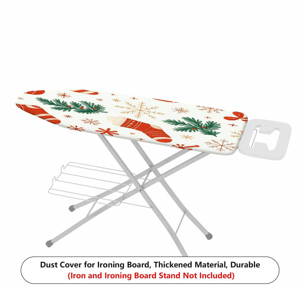 1-Piece Christmas Stocking Snowflake Pine Tree  Ironing Board Cover, Universal Size, Without Board