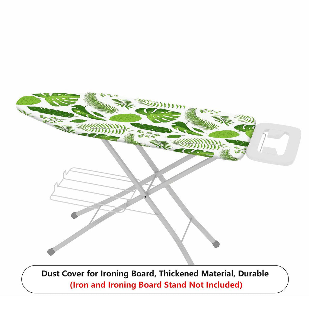 1-Piece Green Tropical Leaves Nature  Ironing Board Cover, Universal Size, Without Board