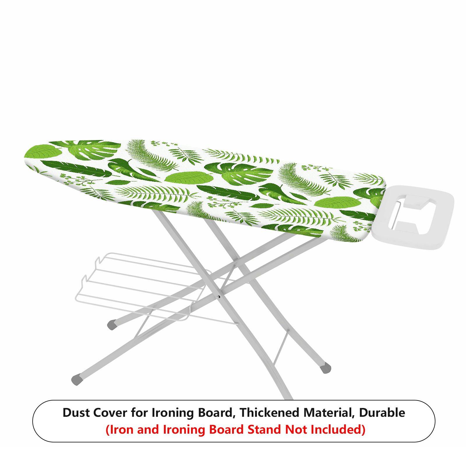 1-Piece Green Tropical Leaves Nature  Ironing Board Cover, Universal Size, Without Board
