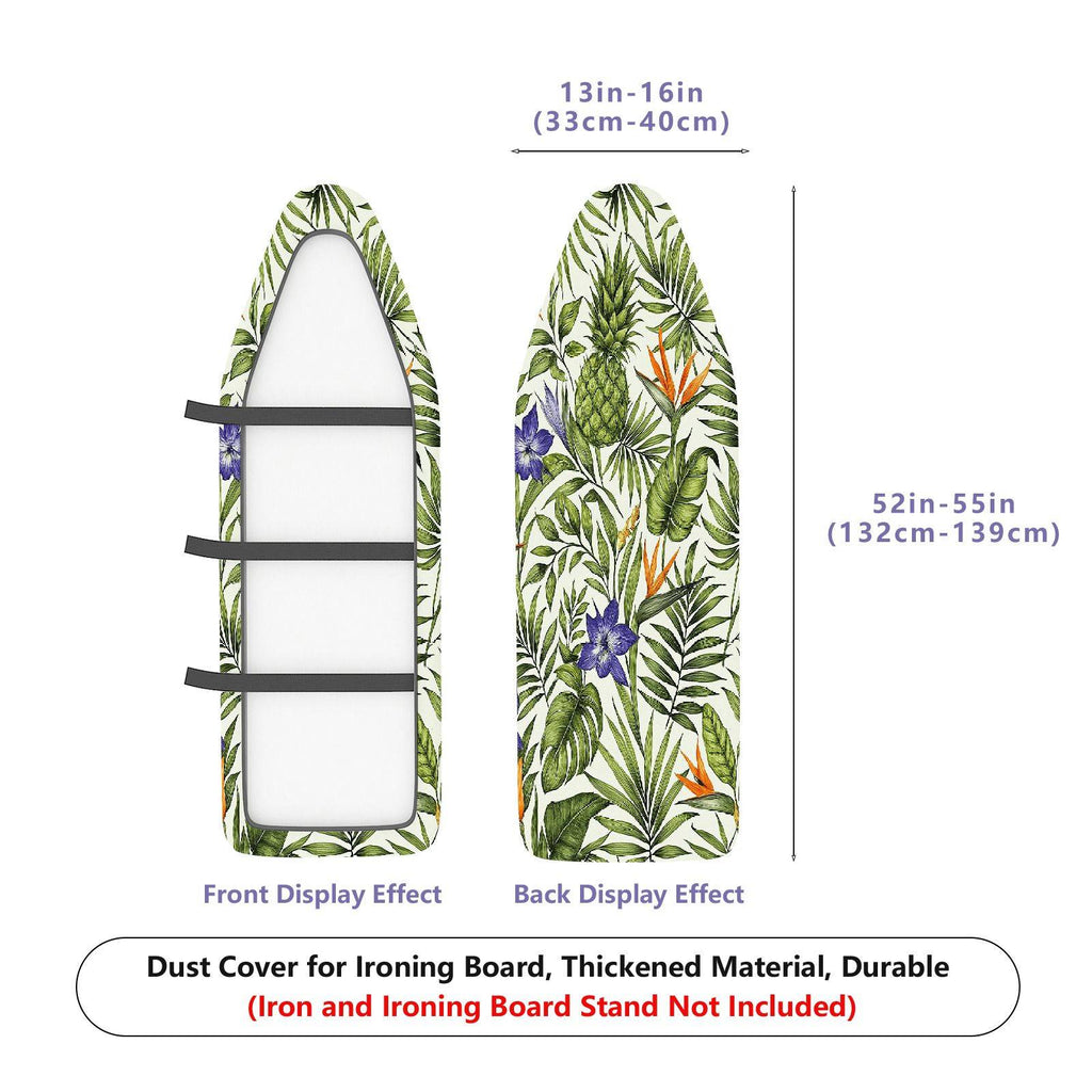 1-Piece Tropical Floral Leaf  Ironing Board Cover, Universal Size, Without Board