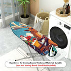 1-Piece Santa Reindeer Snow  Ironing Board Cover, Universal Size, Without Board