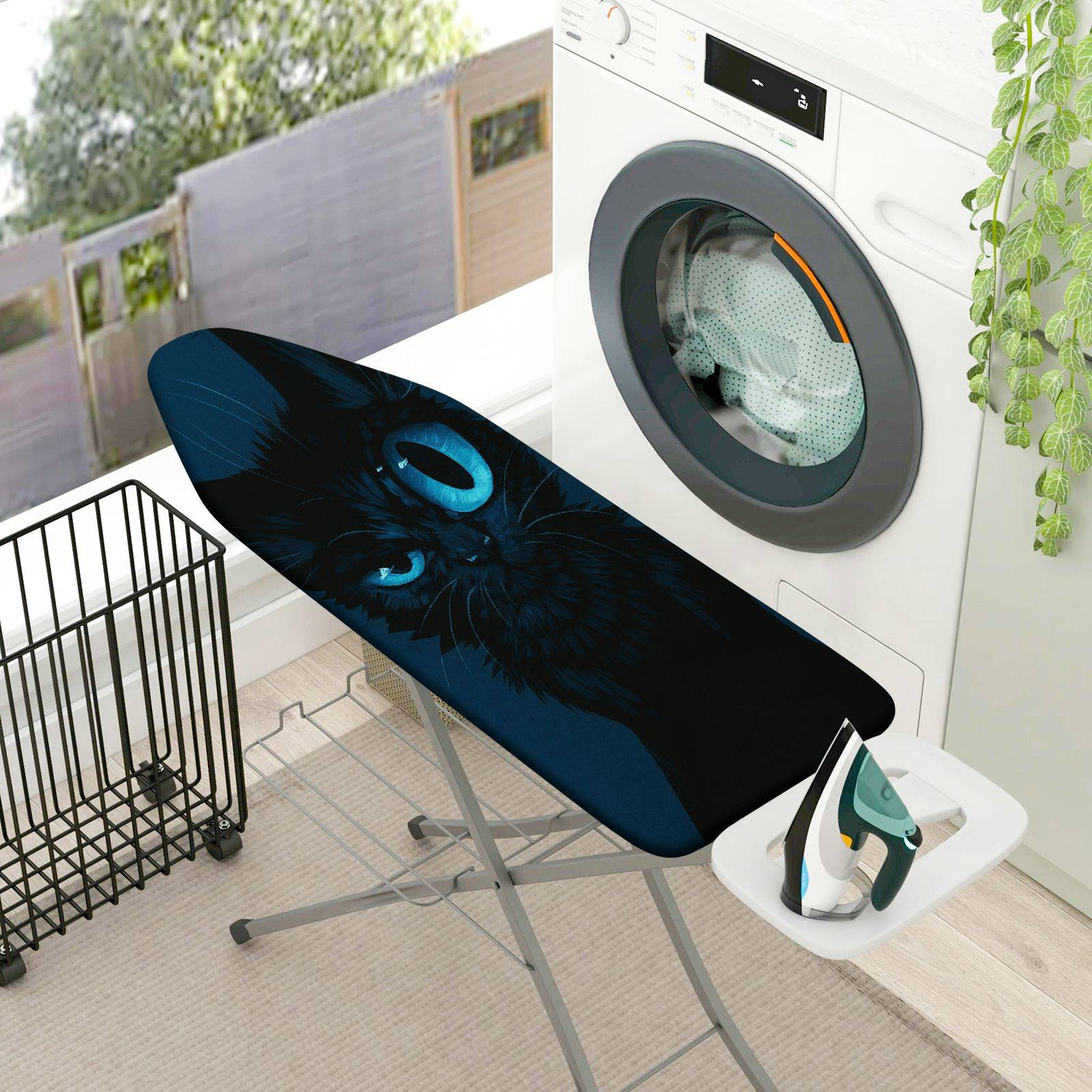 1-Piece Cat Eye Black Dark  Ironing Board Cover, Universal Size, Without Board