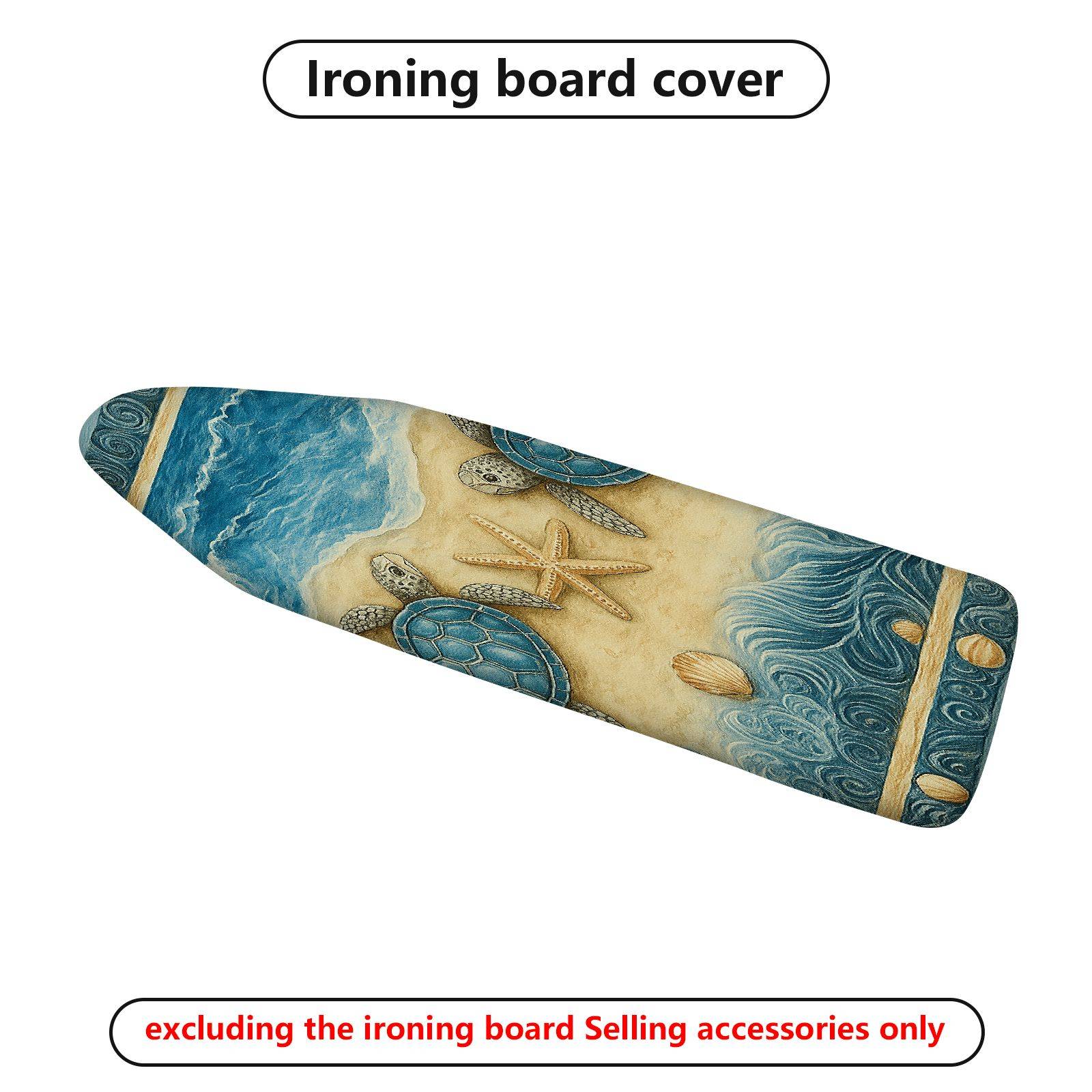1-Piece Sea Turtle Starfish Ocean  Ironing Board Cover, Universal Size, Without Board