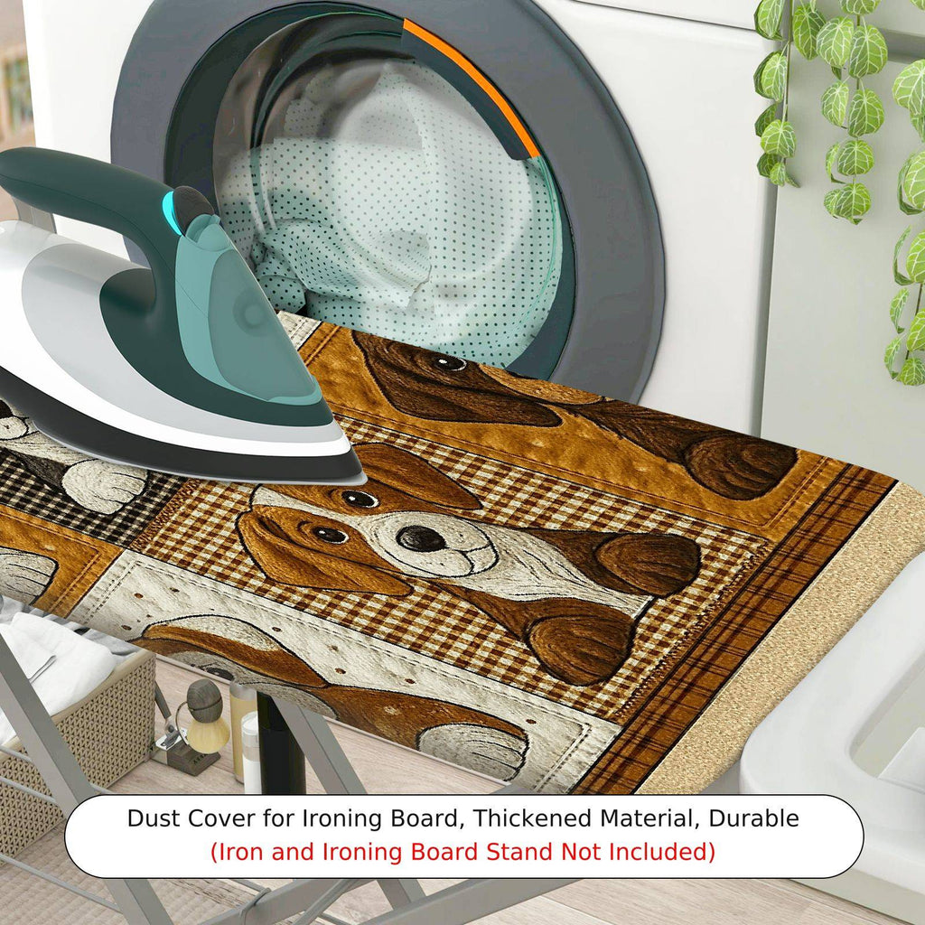1-Piece Dog Print  Brown  Ironing Board Cover, Universal Size, Without Board
