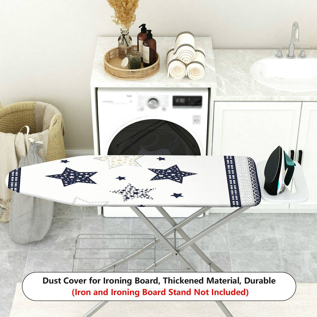 1-Piece Star Pattern Navy White  Ironing Board Cover, Universal Size, Without Board