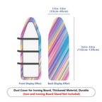 1-Piece Colorful Striped Vibrant  Ironing Board Cover, Universal Size, Without Board
