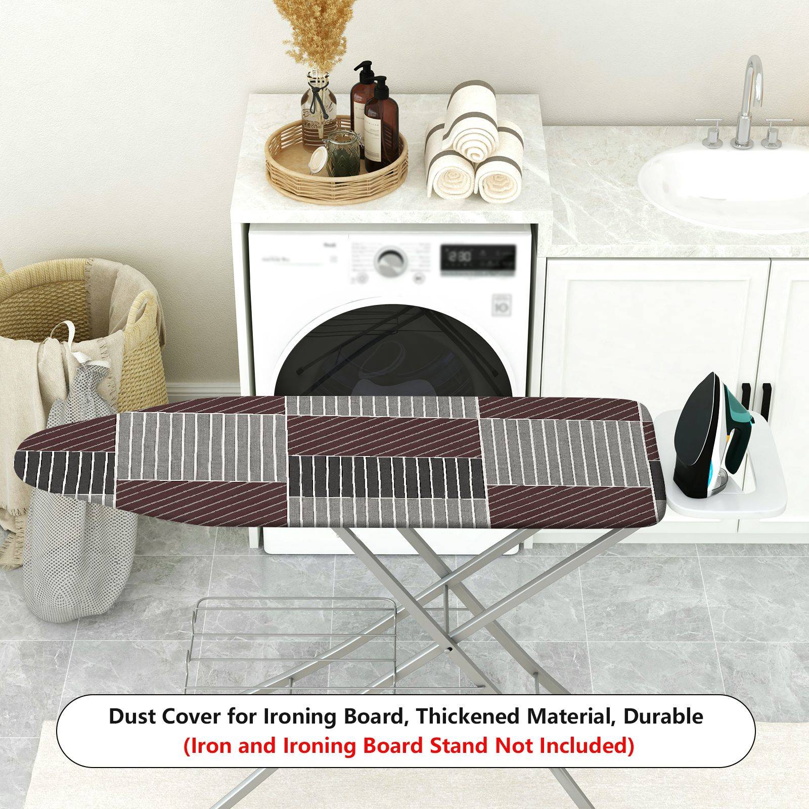 1-Piece Striped Geometric Modern  Ironing Board Cover, Universal Size, Without Board