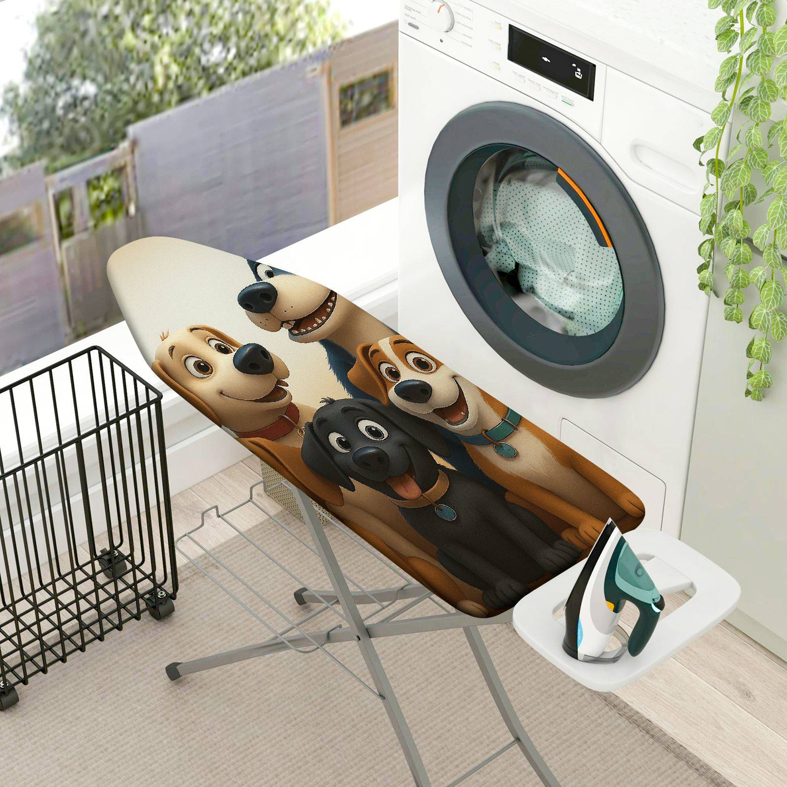 1-Piece Dogs  Animals  Ironing Board Cover, Universal Size, Without Board