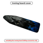 1-Piece Black Cat Halloween Blue Rose  Ironing Board Cover, Universal Size, Without Board