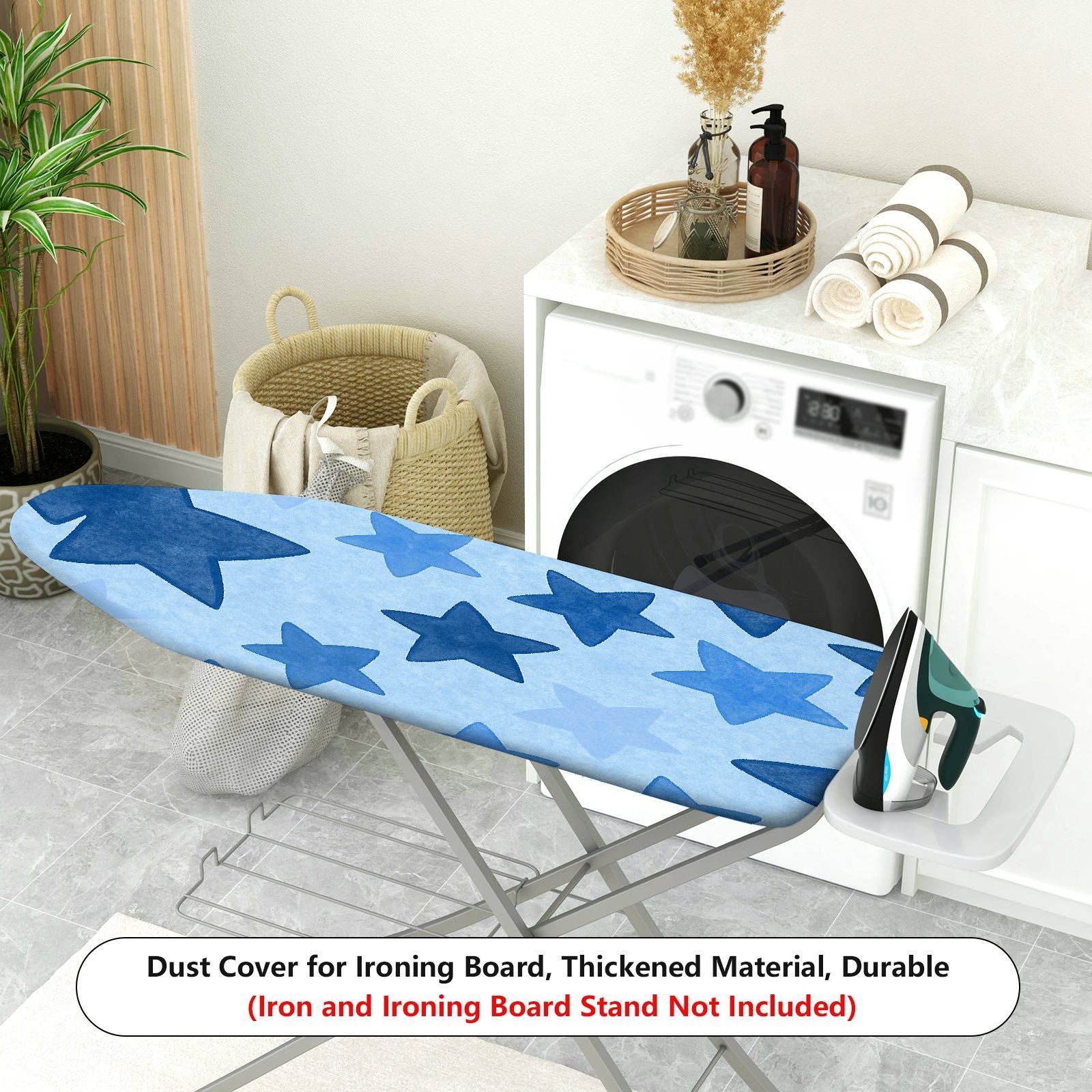 1-Piece Star Pattern Blue Theme Laundry  Ironing Board Cover, Universal Size, Without Board