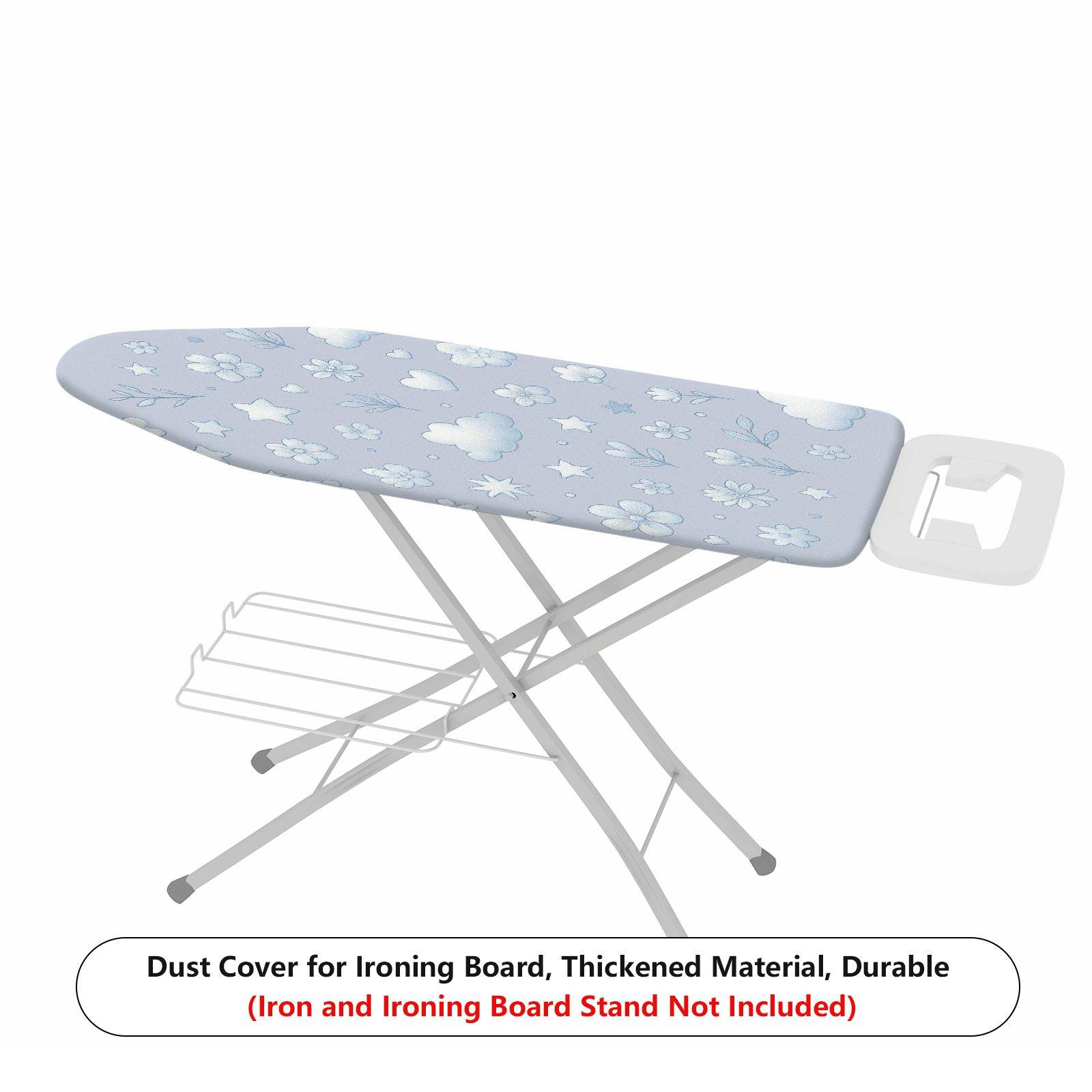 1-Piece Floral Clouds Stars  Ironing Board Cover, Universal Size, Without Board