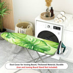1-Piece Tropical Leaf Pattern Green Decorative  Ironing Board Cover, Universal Size, Without Board