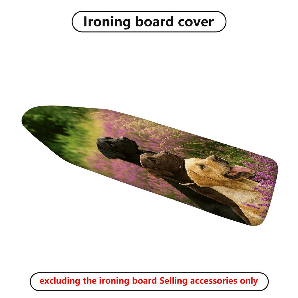 1-Piece Dog Nature Floral  Ironing Board Cover, Universal Size, Without Board