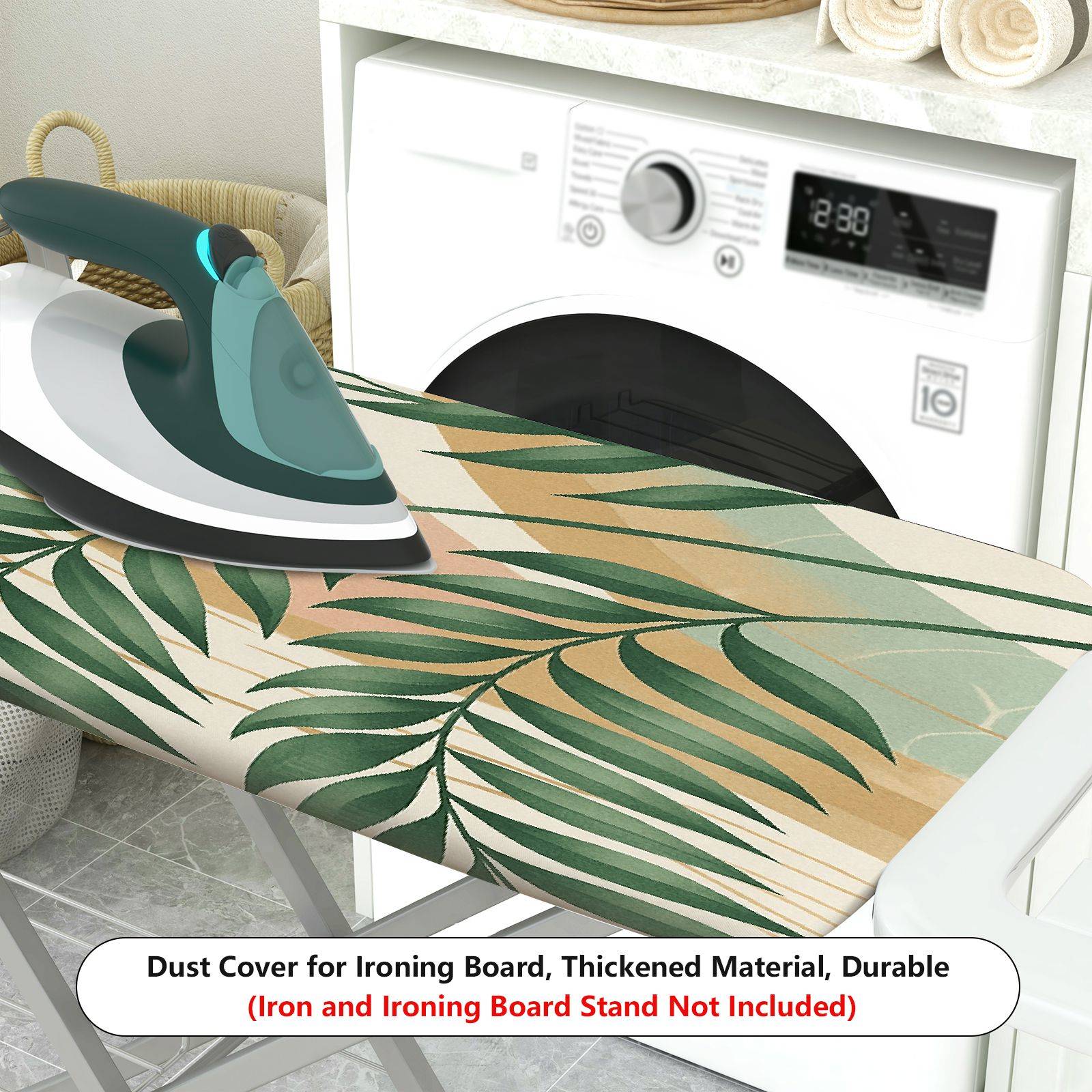1-Piece Leaf Floral Tropical  Ironing Board Cover, Universal Size, Without Board