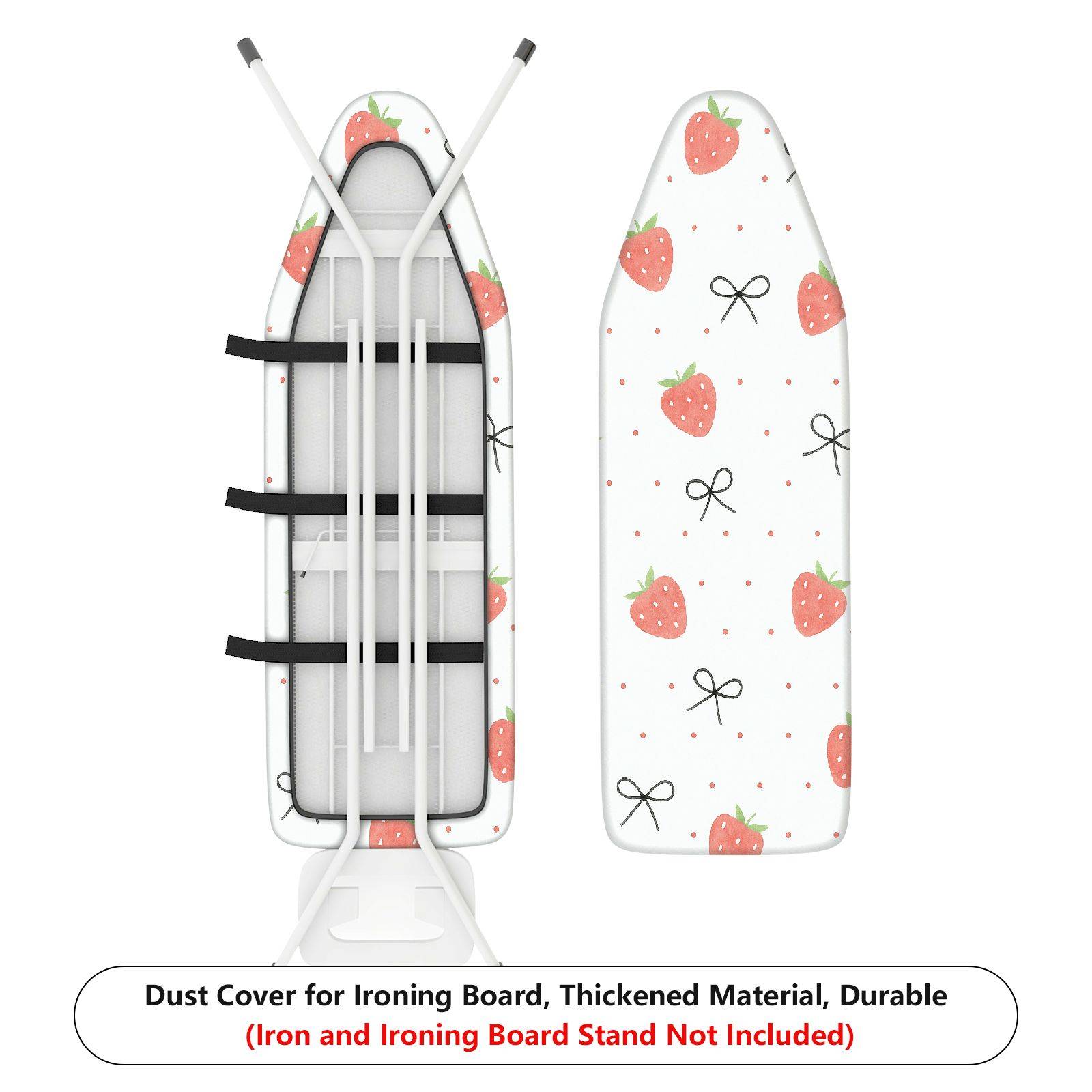 1-Piece Strawberry Bowknot Polka Dot  Ironing Board Cover, Universal Size, Without Board