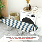 1-Piece Striped Pattern Blue White  Ironing Board Cover, Universal Size, Without Board