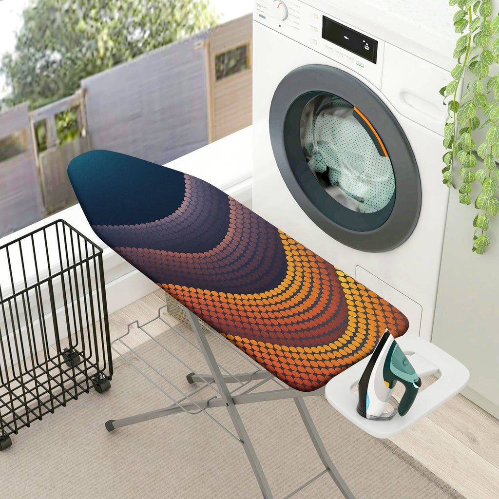 1-Piece Retro Orange Scales  Ironing Board Cover, Universal Size, Without Board