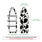 1-Piece Cow Print Pattern Black and White Animal  Ironing Board Cover, Universal Size, Without Board