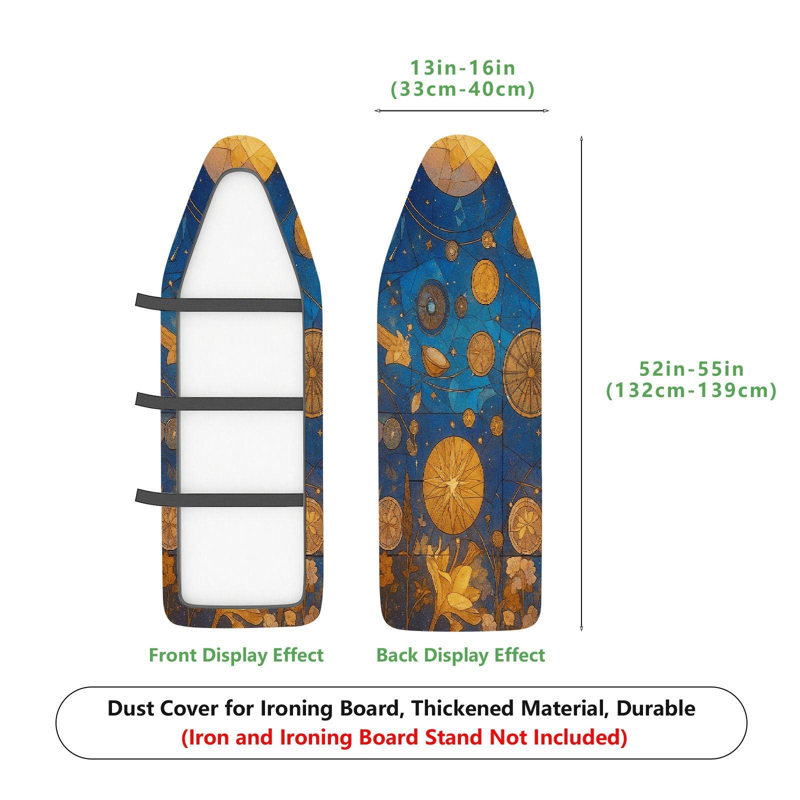 1-Piece Abstract Galaxy Stars Moon  Ironing Board Cover, Universal Size, Without Board