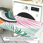 1-Piece Tropical Leaf Floral Colorful  Ironing Board Cover, Universal Size, Without Board
