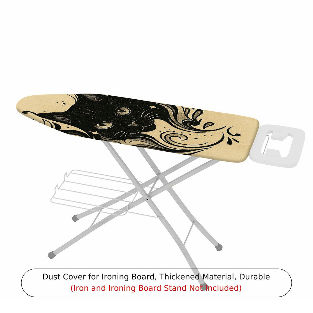 1-Piece Black Cat Abstract Artistic  Ironing Board Cover, Universal Size, Without Board