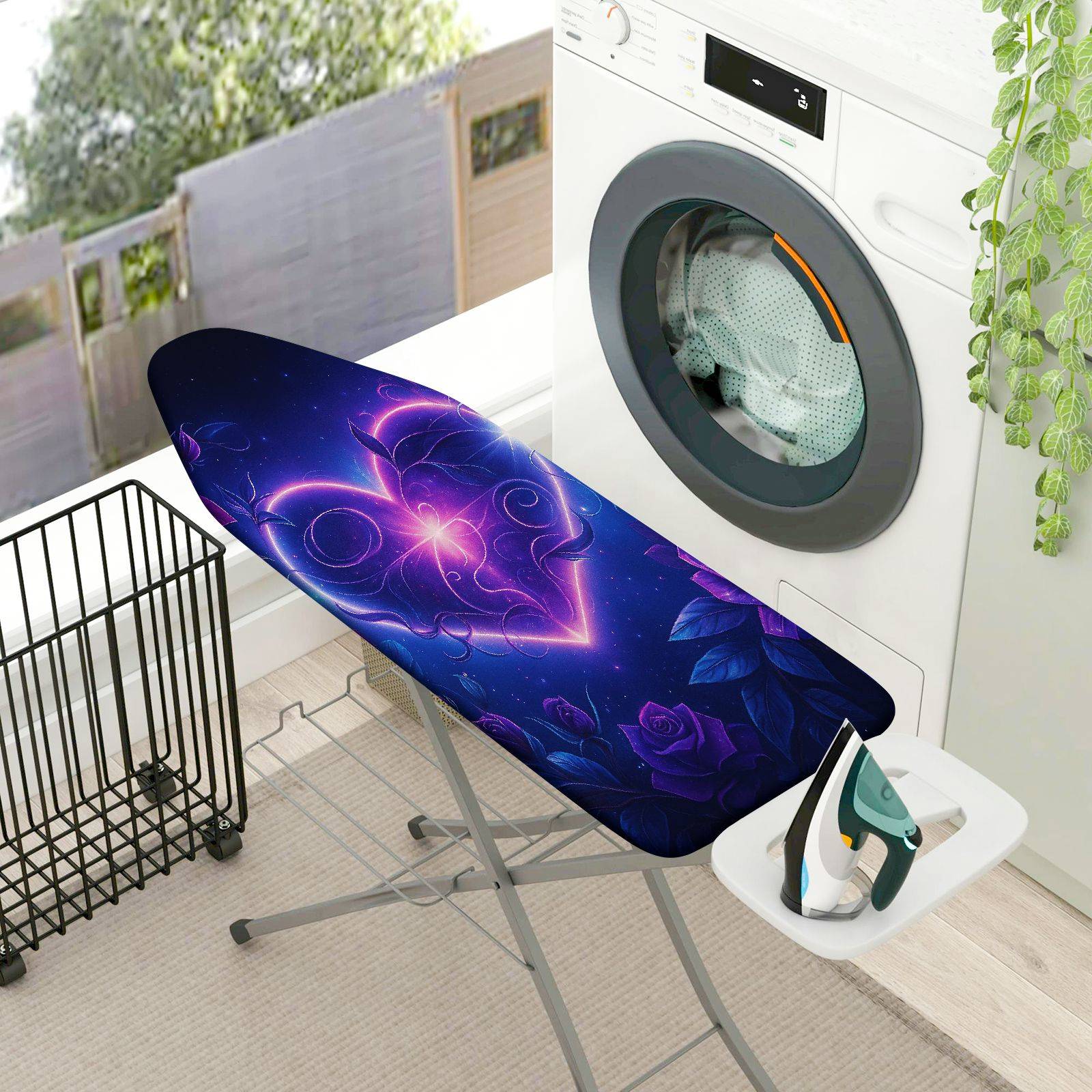 1-Piece Galaxy Roses Stars  Ironing Board Cover, Universal Size, Without Board