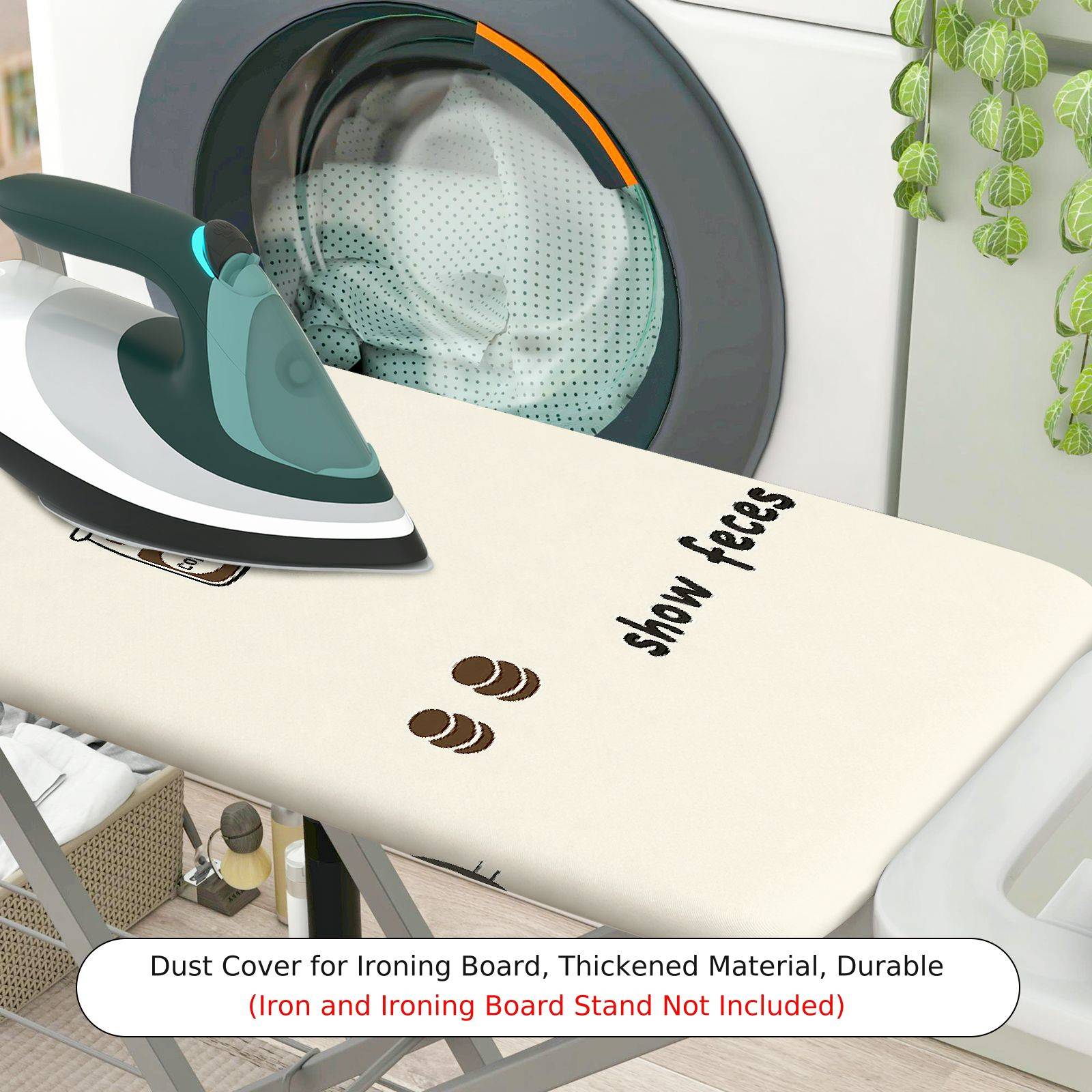 1-Piece Cat Print Fun Playful  Ironing Board Cover, Universal Size, Without Board