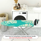 1-Piece Tropical Leaf Green Pattern  Ironing Board Cover, Universal Size, Without Board